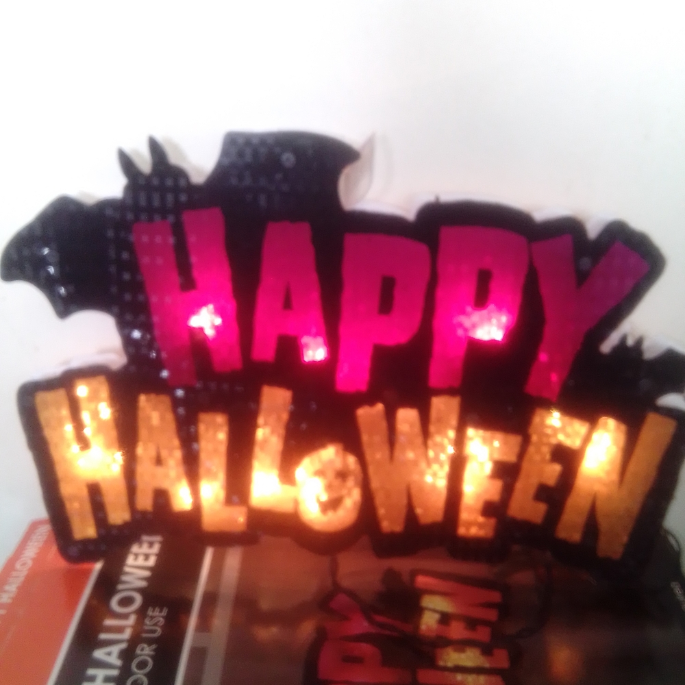 Light-Up Halloween Sign